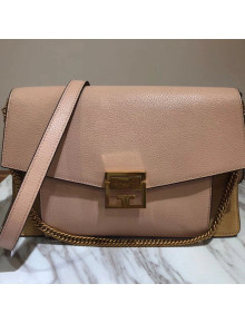 Givenchy Medium GV3 Bag in Grained and Suede Leather Pink 2018