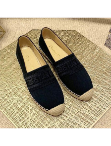 Dior Granville Espadrilles in Metallic Thread Embroidered Cotton Black 2021