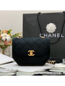 Chanel Velvet Mini Flap Bag AS2597 Black/Gold 2021