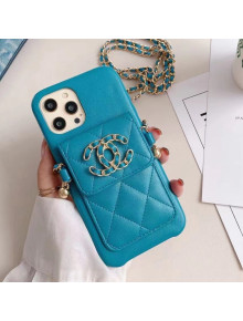 Chanel 19 Pouch iPhone Case Blue 2021