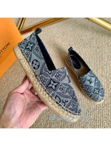 Louis Vuitton Since 1854 Starboard Flat Espadrilles 1A8D4M Grey/Black 2020