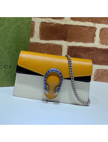 Gucci Dionysus Leather Super Mini Bag 476432 Orange/White 2021