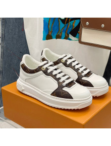 Louis Vuitton Time Out Sneaker in Monogram Canvas and Smooth Leather White/Brown 2022