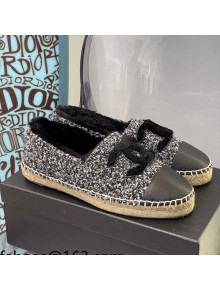 Chanel Tweed Wool Espadrilles Black/White 2021 112229