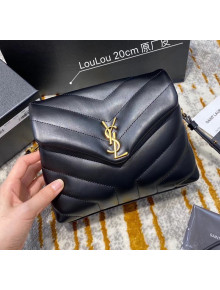 Saint Laurent LOULOU TOY Bag IN MATELASSÉ "Y" Leather 467072 Black/Gold 2020(Top Quality)