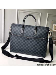 Louis Vuitton Briefcase Bag in Damier Canvas N41564 Black 2021