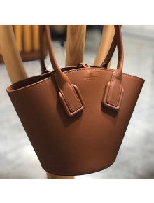 Bottega Veneta Small Basket Tote in Smooth Calfskin Brown 2019