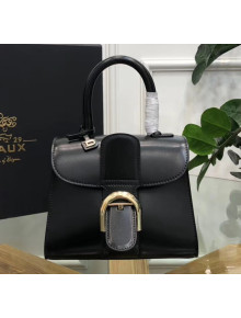 Delvaux Brillant Mini Top Handle Bag in Box Calf Leather Black/Gold 2020