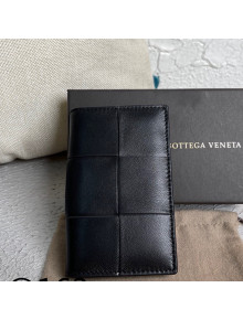 Bottega Veneta Intreccio Leather Bi-Fold Card Case Wallet 30302 Black 2021