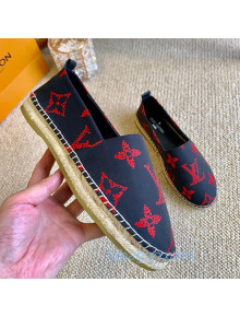 Louis Vuitton Starboard Animal Print Monogram Flat Espadrilles Blue/Red (For Women and Men)