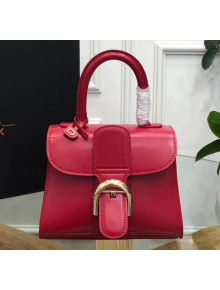 Delvaux Brillant Mini Top Handle Bag in Box Calf Leather Red 2020