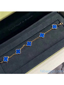 Van Cleef & Arpels 5 Clovers Bracelet VA21010502 Blue 2021