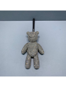 Alexander Wang Beiress Wristlet Bear Clutch in Crystal Mesh Silver 2022 3057