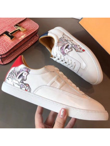 Hermes H Calfskin Flying Horse Sneakers Purple 2019