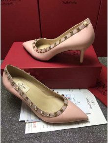 Valentino Rockstud Matte Lambskin Pumps 6.5cm Pink 2021