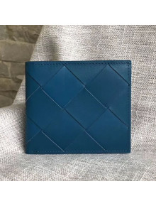 Bottega Veneta Maxi-Woven Fold Wallet Blue 2019