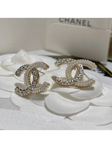 Chanel Pearl Crystal Earrings 2021 110863