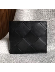 Bottega Veneta Maxi-Woven Fold Wallet Black 2019