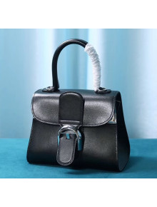 Delvaux Brillant Mini Mirage Top Handle Bag in Box Calf Leather Silver/Black 2020