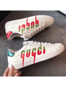 Gucci Ace Sneaker with Two-Tone Side Logo ‎White 2019(For Women and Men)