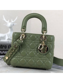 Dior Lady Dior MY ABCDior Small Bag in Green Cannage Leather 2021