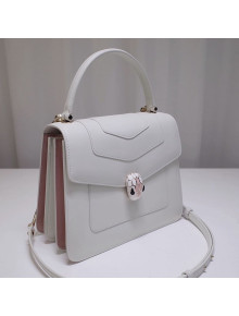 Bvlgari Serpenti Forever Medium Top Handle Bag 289835 White 2021