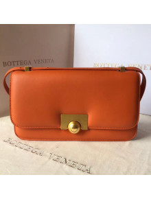 Bottega Veneta Medium Smooth Calfskin BV Classic Ronde Shoulder Bag Orange 2019