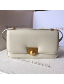 Bottega Veneta Medium Smooth Calfskin BV Classic Ronde Shoulder Bag White 2019