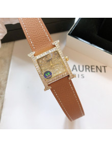 Hermes H-Our Crystal Watch 26cm Brown 2021 09