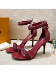 Louis Vuitton Appeal Crystal Sandals 9cm Burgundy 2021