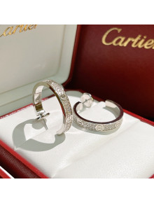 Cartier Love Earrings with Crystals CE32204 Silver 2022