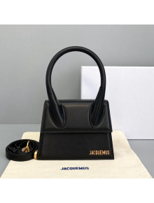 Jacquemus Le Chiquito Small Top Handle Bag in Smooth Leather Black 2021