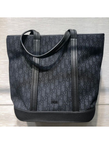 Dior Men's Voyage Tote Bag in Black Dior Oblique Jacquard 2019