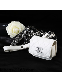 Chanel Lambskin Earpod Case White 2021 110877