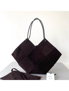 Bottega Veneta Large Intreccio Suede Tote Bag 652058 Brownie 2021