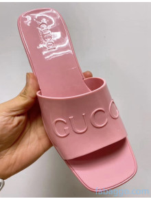 Gucci TPU Slide Sandal ‎With 5.5cm Heel Pink 2021