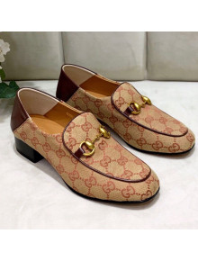 Gucci GG Canvas Horsebit Loafer Beige 2019