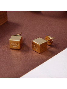 Celine Box Earrings Gold 2021 110898