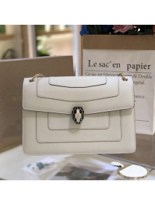 Bvlgari Serpenti Forever Medium Shoulder Bag 27.5cm White 2021