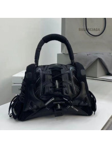 Balenciaga Hourglass SneakerHead Small/Medium Top Handle Bag Black 2021