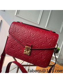 Louis Vuitton Pochette Métis Monogram Embossed Leather Shoulder Bag M41485 Red 2021