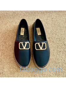 Valentino VLogo Leather Espadrilles Blue 2020