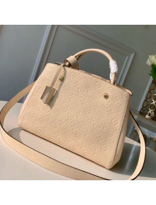 Louis Vuitton Montaigne MM Bag in Monogram Empreinte Embossed Leather M44061 Beige 2021