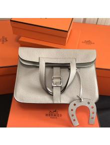 Hermes Halzan Togo Calfskin Leather Bag In Beige