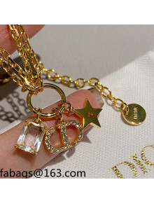 Dior CD Star Necklace Gold 2021 110912