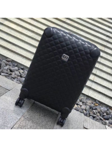 Chanel Quilted Calfskin Luggage 20 Inch with Silver Hardware 2019