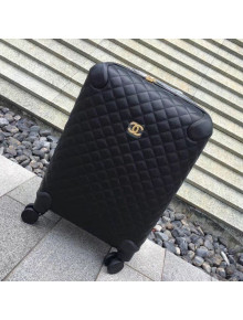 Chanel Quilted Calfskin Luggage 20 Inch with Gold Hardware 2019