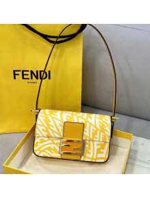 Fendi Baguette 1997 Mini FF Vertigo Bag Yellow 2021 8378 