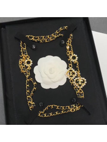 Chanel Chain Leather Long Necklace AB2582 2019