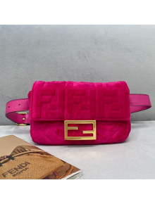 Fendi Baguette Velvet Belt Bag Fuchsia Pink 2021